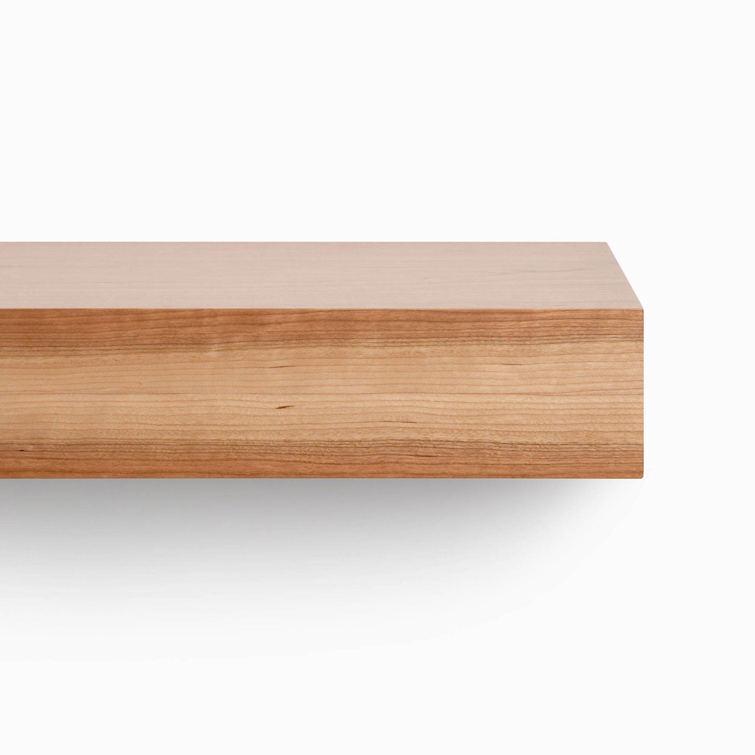 Premium Glenn Cherry Floating Mantel Shelf - Rustic Wood Wall Decor for Fireplace, Living Room & Bedroom - Perfect for Displaying Photos, Candles & Home Decor