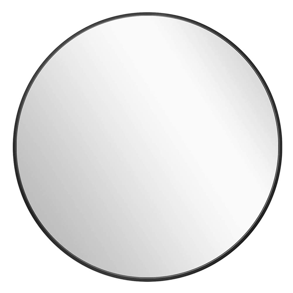 48 Inch Round Wall Mirror - Black Framed Decorative Mirror for Entryway, Bathroom & Living Room | Perfect for Home Decor, Vanity & Interior Design
