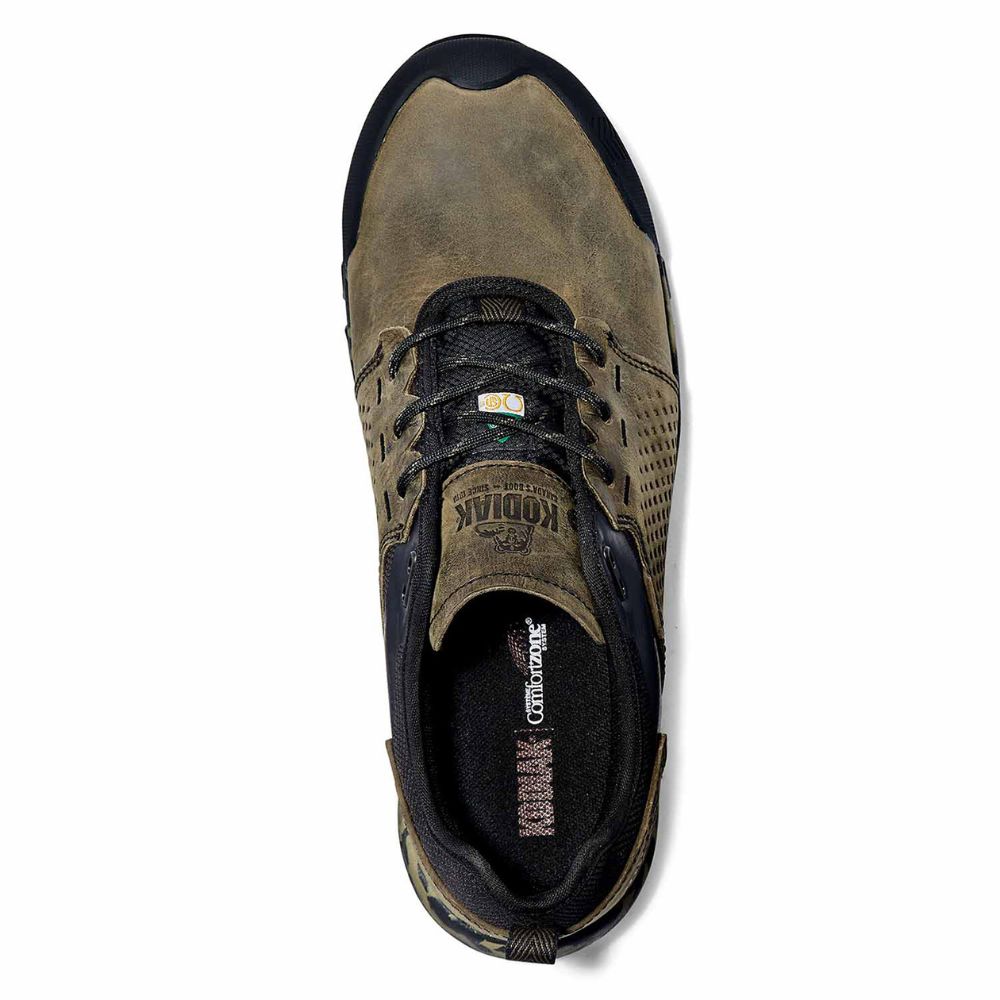Kodiak Quest Bound Low Men's Waterproof Composite Toe Work Boots - Camouflage Design | Slip Resistant & Safety Toe for Construction, Hiking & Outdoor Work