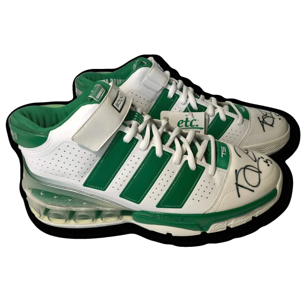 Kevin Garnett Signed Adidas KG Bounce 3 Basketball Shoes - Game Issued Pair with JSA COA - Perfect for Celtics Fans & Sports Memorabilia Collectors