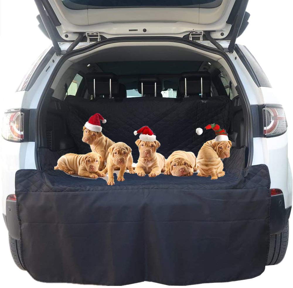 Waterproof Non-Slip SUV Cargo Liner for Dogs - Durable Pet Seat Cover with Bumper Flap Protector, Washable Back Seat & Boot Cover Mats for Cars, SUVs, Vans & Trucks (Black) - Perfect for Travel, Camping & Pet Protection