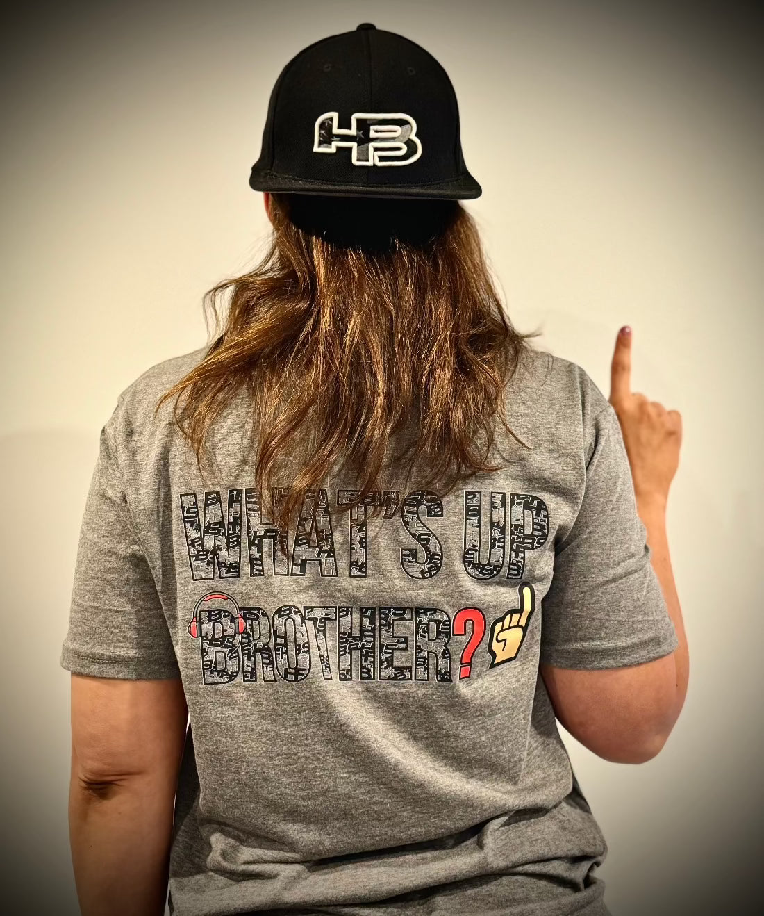 HB Lifestyle Active Wear Men's T-Shirt - Comfortable Heather Gray Casual Tee for Gym, Workout & Everyday Wear | Trendy 'What's Up Brother?' Graphic Design