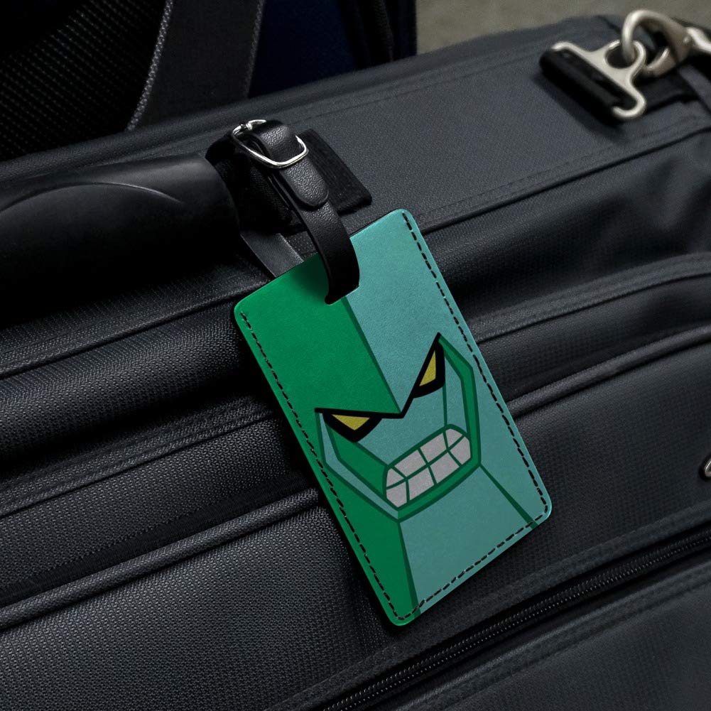 Ben 10 Diamondhead Rectangle Leather Luggage Tag - Durable Suitcase ID Tag for Travel Bags - Perfect for Kids Carry-On, Backpacks & Suitcase Identification
