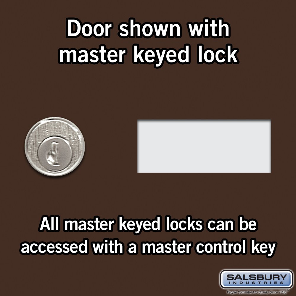 Secure 4-Unit Surface Mounted Cell Phone Locker with Master Key - 8-Inch Bronze Compartments by Salsbury Industries | Ideal for Schools, Gyms & Offices