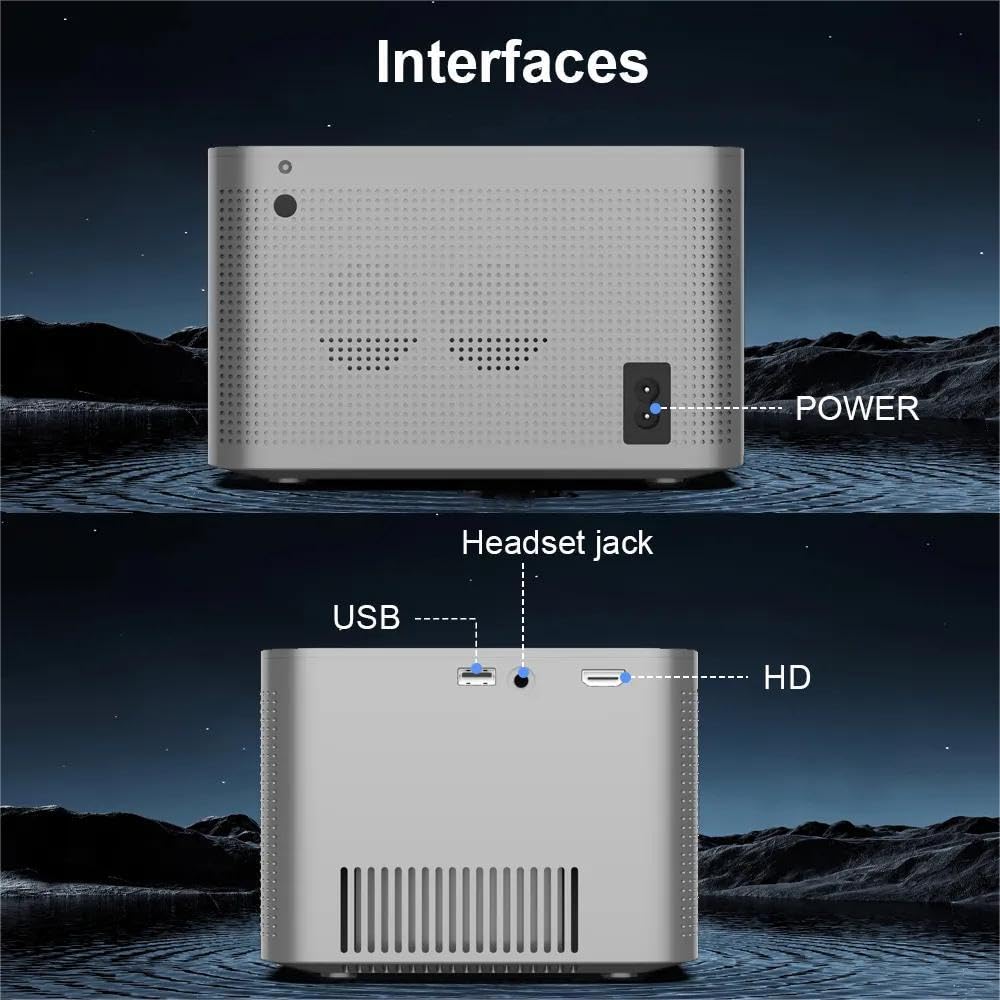4K Smart Projector with Android 11 TV, 1080P Full HD, WiFi & Bluetooth 5.0, 32GB Storage, HiFi Speakers & Voice Control - Home Theater Projector for Indoor Movies & Outdoor Entertainment