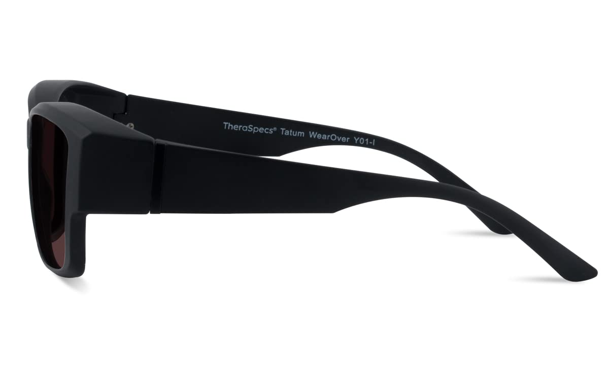 TheraSpecs Tatum WearOver Glasses for Light Sensitivity Relief - Migraine & Photophobia Relief Glasses for Indoor/Outdoor Use - Perfect for Computer Work, Driving & Daily Activities