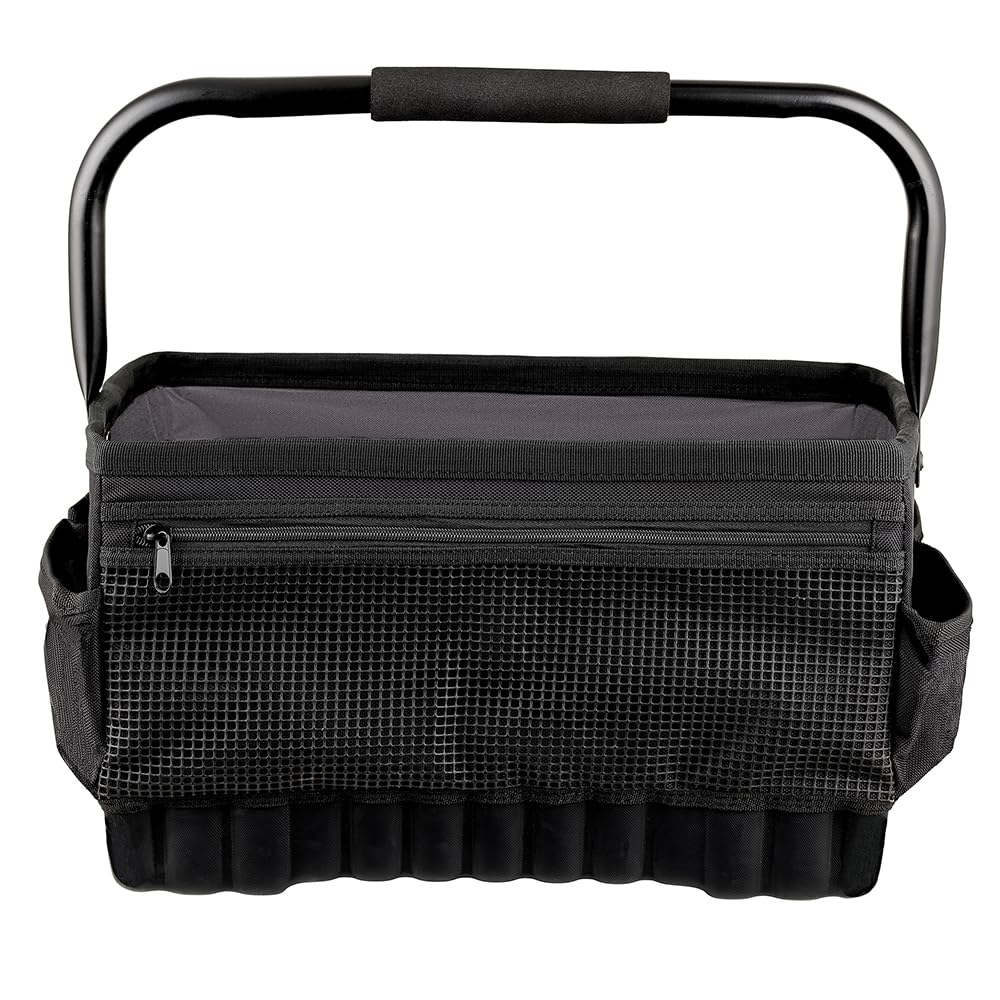 Bucket Boss Pro Tool Tote 18 - Heavy Duty Professional Series Tool Bag (74018) in Black - 18 Inch Organizer for Construction, Electricians & DIY Projects