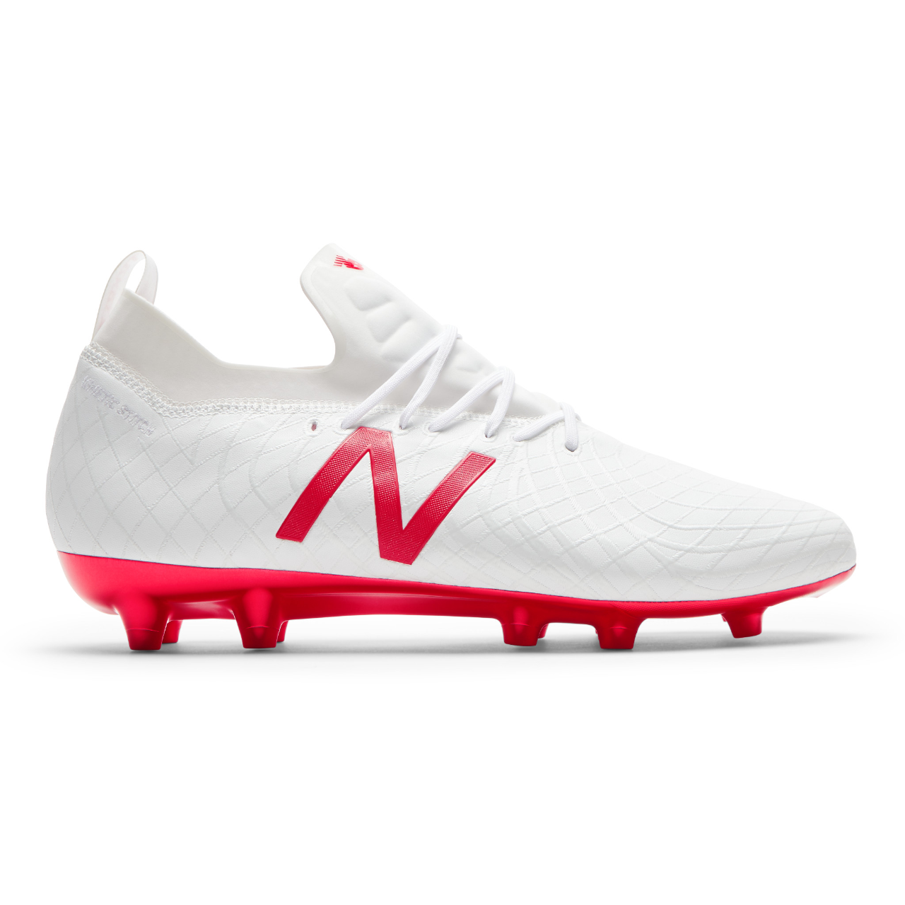 New Balance Tekela Pro FG (WIDE) Soccer Cleats for Men - White/Flame - Lightweight Football Boots for Wide Feet | Perfect for Turf Matches & Training Sessions