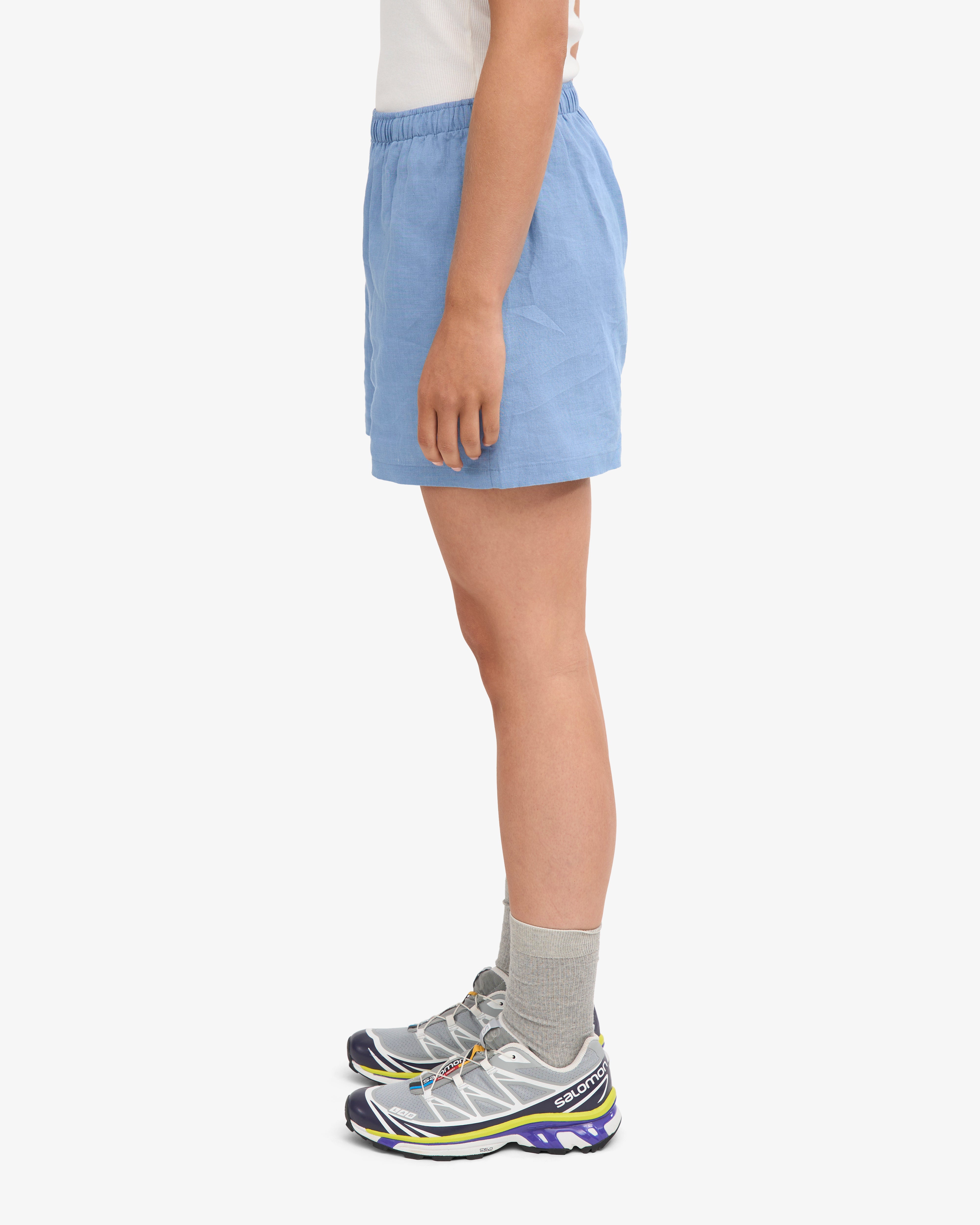 Breathable Linen Shorts for Men & Women - Seaside Blue | Perfect for Beach, Vacation & Summer Outfits