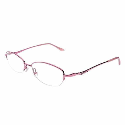 Jcerki Women's Metal Half-Frame Photochromic Gray Reading Glasses - Fashionable Light-Adjusting Eyewear for Reading, Computer Use & Outdoor Activities