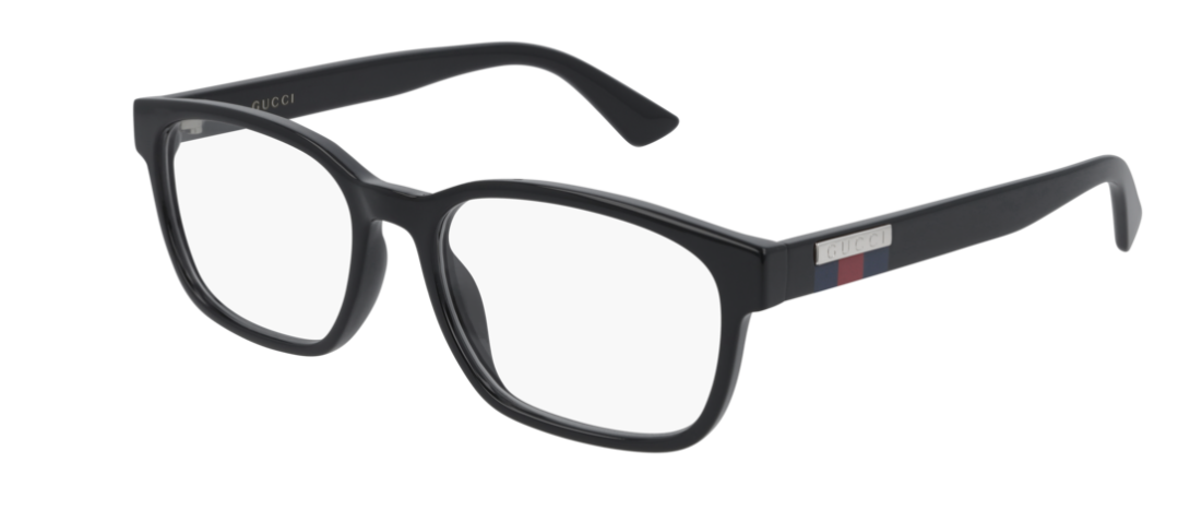 Gucci GG 0749O 004 Black Rectangle Unisex Eyeglasses - Stylish Designer Glasses for Men & Women - Perfect for Everyday Wear, Office & Fashion Outfits
