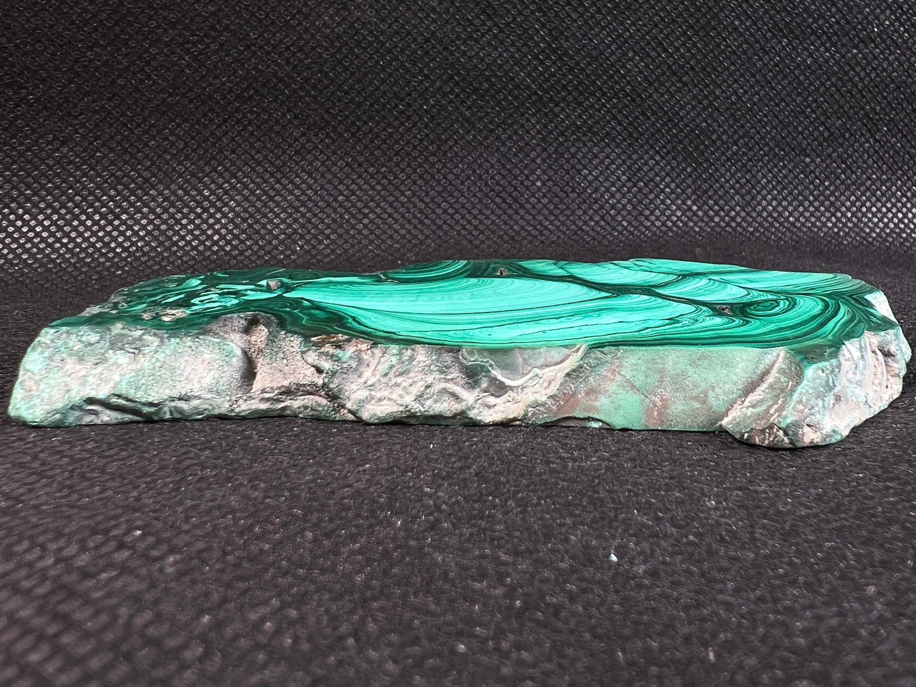 Natural Green Malachite Crystal Slab - Premium Stone for Jewelry Making, Unique Handcrafted Gift, Elegant Home Decor (50477) | Perfect for Crystal Healing, Meditation & Feng Shui Decorations