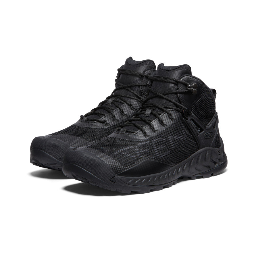 Nike Men's EVO MID WP Waterproof Hiking Boots - Triple Black Color for Outdoor Adventures & Trail Running