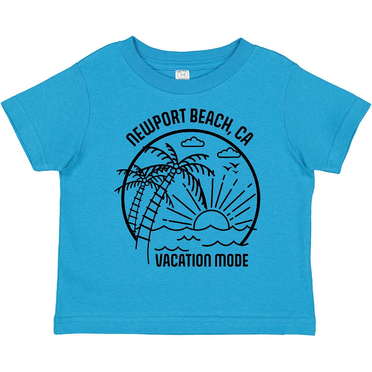 Inktastic Summer Vacation Mode Newport Beach California Toddler T-Shirt - Cute Kids Travel Shirt for Beach Trips & Family Vacations