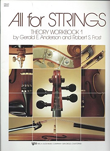 84CO - All For Strings Theory Workbook - Book 1 - Cello - Essential Music Theory Guide for Beginners - Perfect for Cello Students & Teachers - Practice Exercises & Lessons for Home & Classroom Use