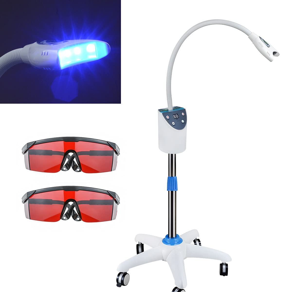 Professional LED Teeth Whitening Machine YF-666 - Cold Light Bleaching Accelerator with 4 LED Lights for Brighter Smile | At-Home Dental Care & Confidence Boost