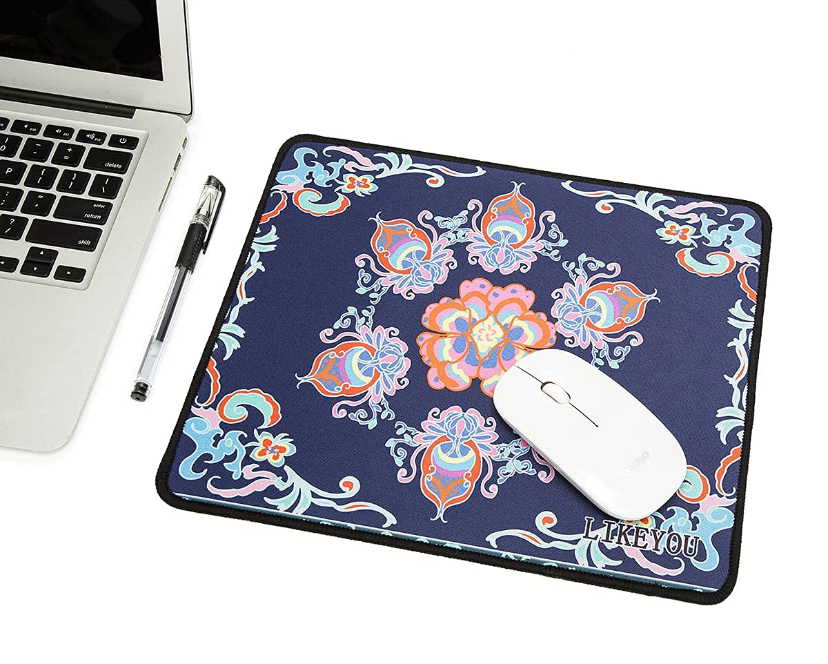 LIKEYOU 6-Petal Flower Design Computer Mouse Pad - Non-Slip Gaming & Office Desk Mat - Perfect for Work, Gaming, and Home Use