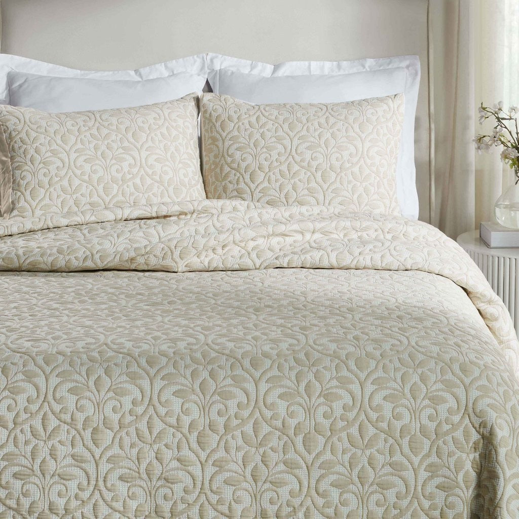 Premium Vineyard Cotton Blend Medium Weight Matelasse Woven Coverlet - Soft Bedspread for All Seasons | Perfect for Guest Rooms, Master Bedrooms & Cozy Home Decor