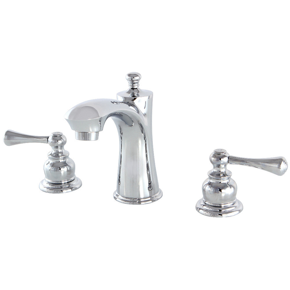 Kingston Brass KB7968BL 8-Inch Widespread Bathroom Faucet - Modern Matte Black Finish for Vanity Sinks, Perfect for Home & Hotel Bathroom Renovations