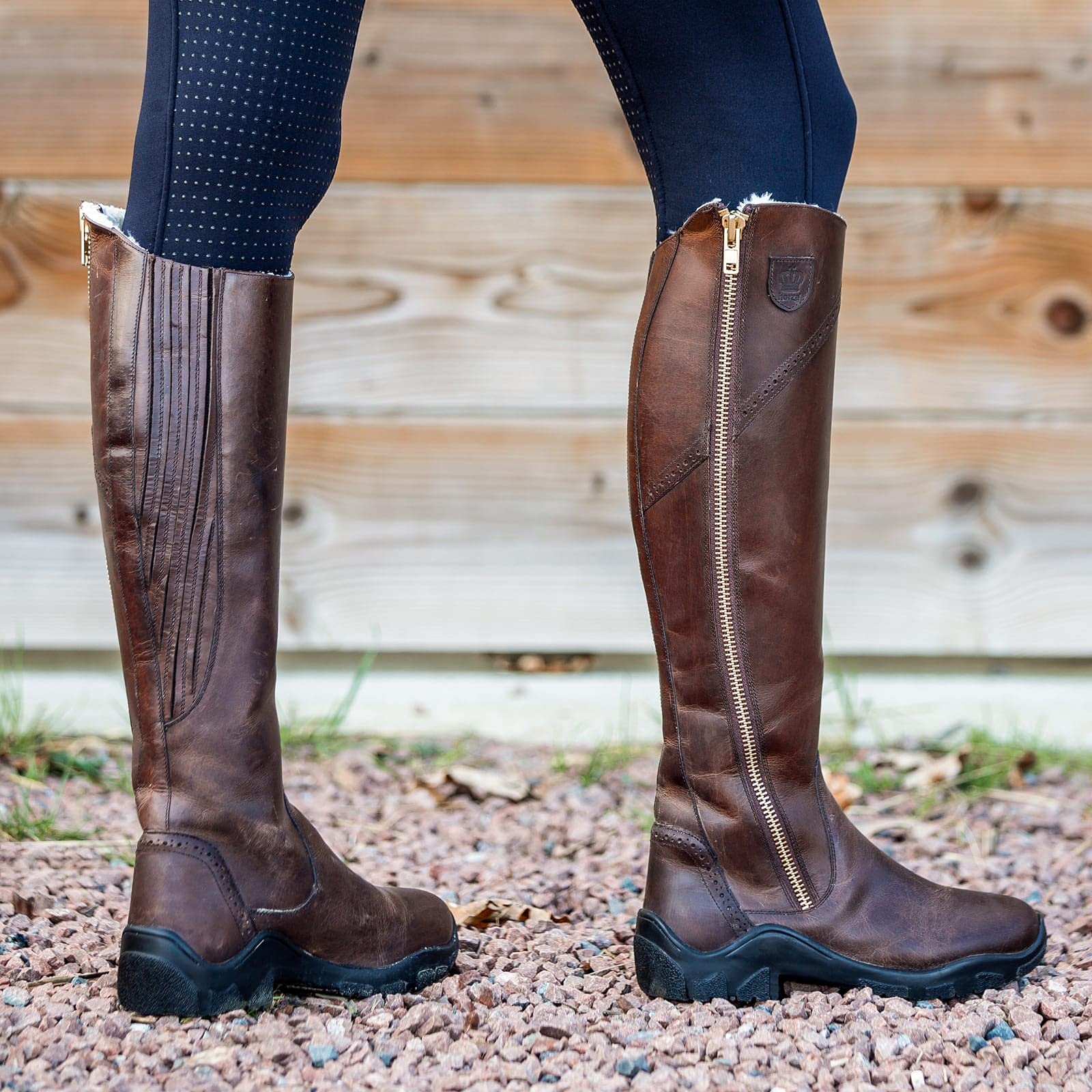 HORZE Aspen Women's Winter Tall Riding Boots - Waterproof, Insulated Equestrian Boots for Horseback Riding & Outdoor Activities