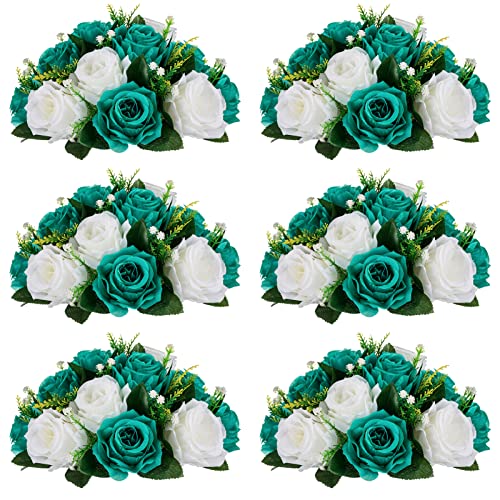 Teal & White