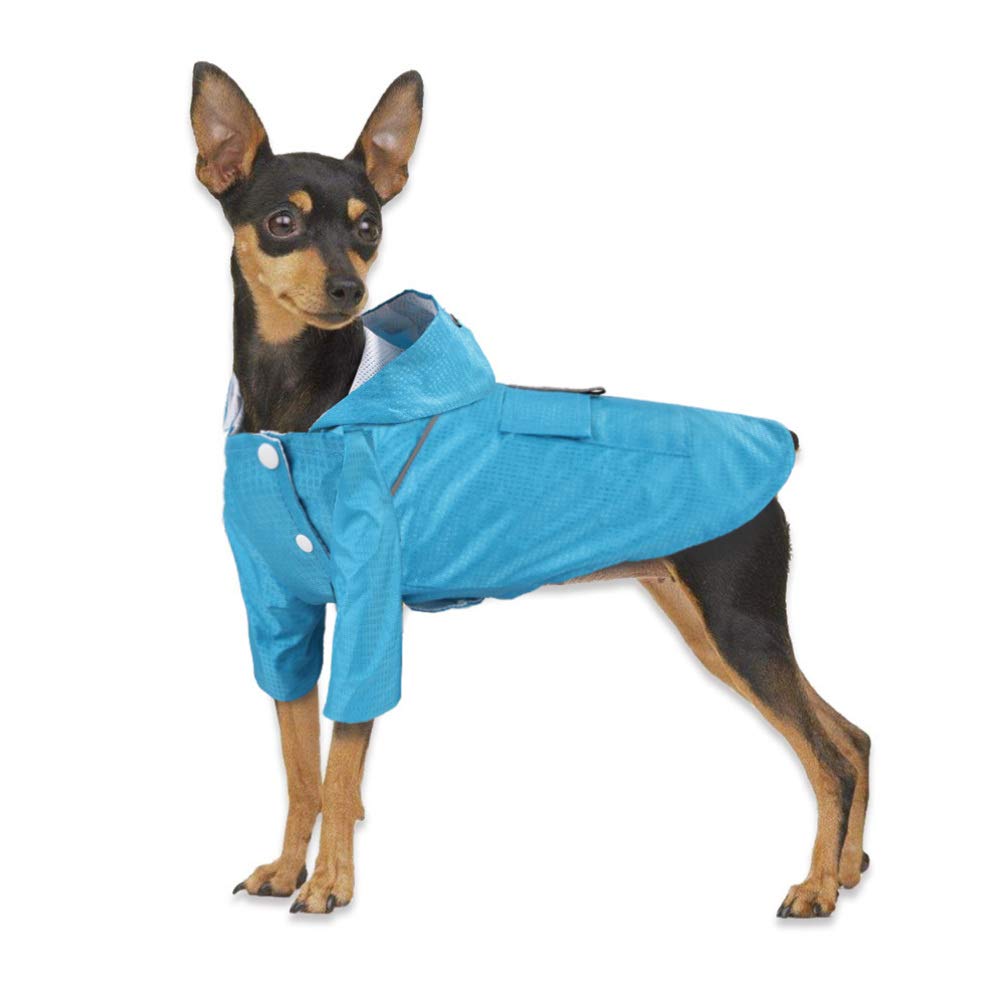 Waterproof Dog Raincoat with Hood & Leg Openings - Labrador, Dachshund & Cat Rain Poncho for Small to Large Pets - Perfect for Walking, Hiking & Outdoor Adventures in Wet Weather