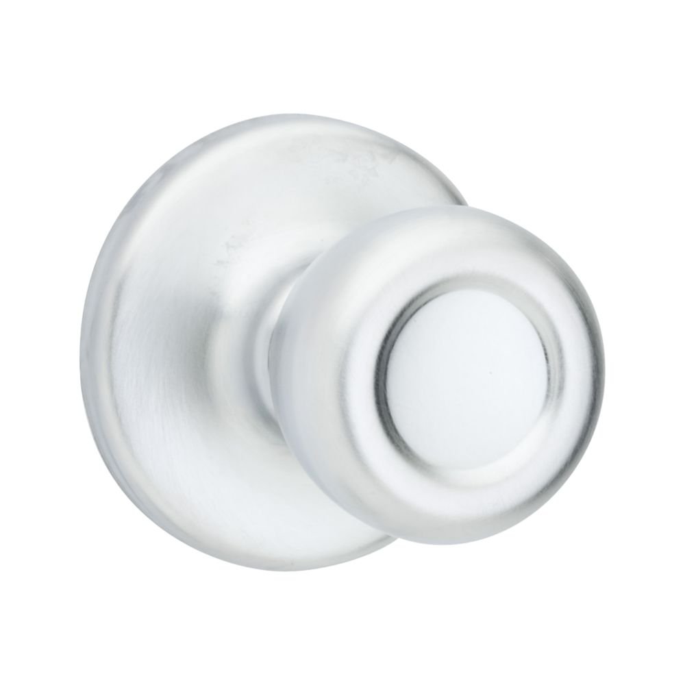 Kwikset Tylo Hall/Closet Door Knob - Satin Chrome Finish - Interior Door Hardware for Bedrooms, Hallways & Closets