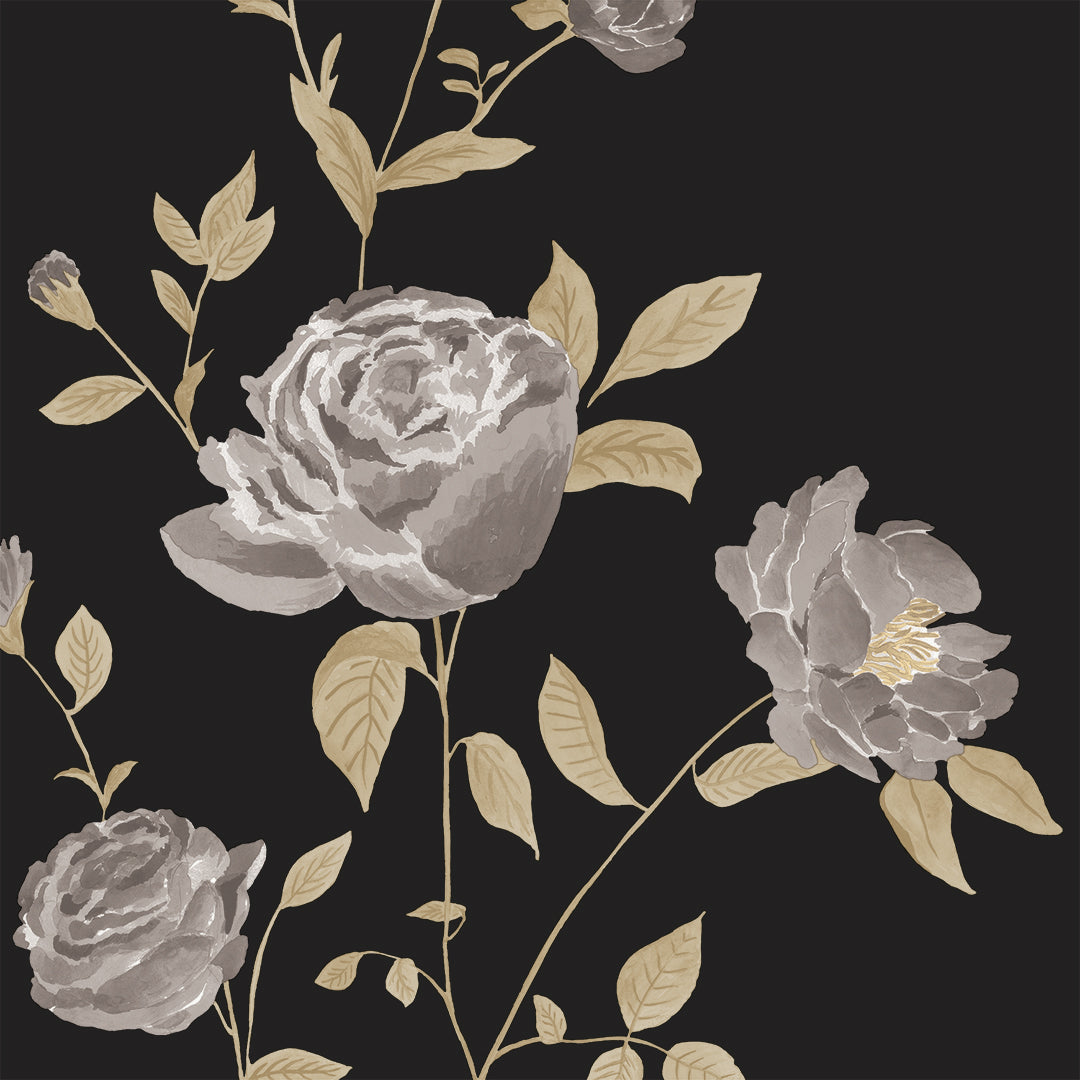 Rambling Rose Peel and Stick Wallpaper - Self-Adhesive Floral Wall Decor by She She - Perfect for Bedroom, Nursery & Home Renovation