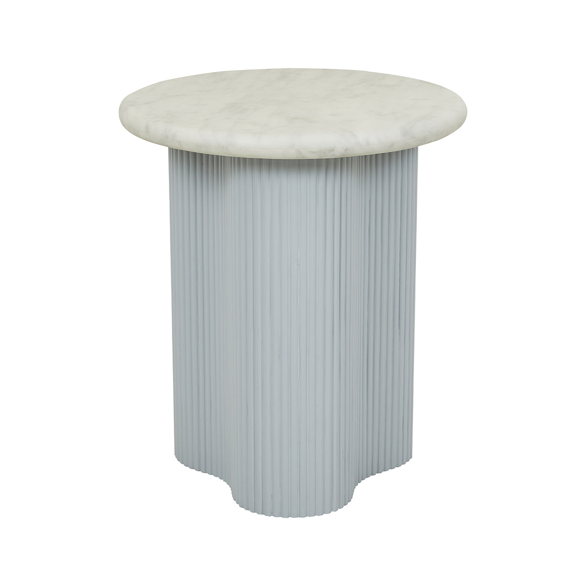 Matt White Marble / Powder Blue