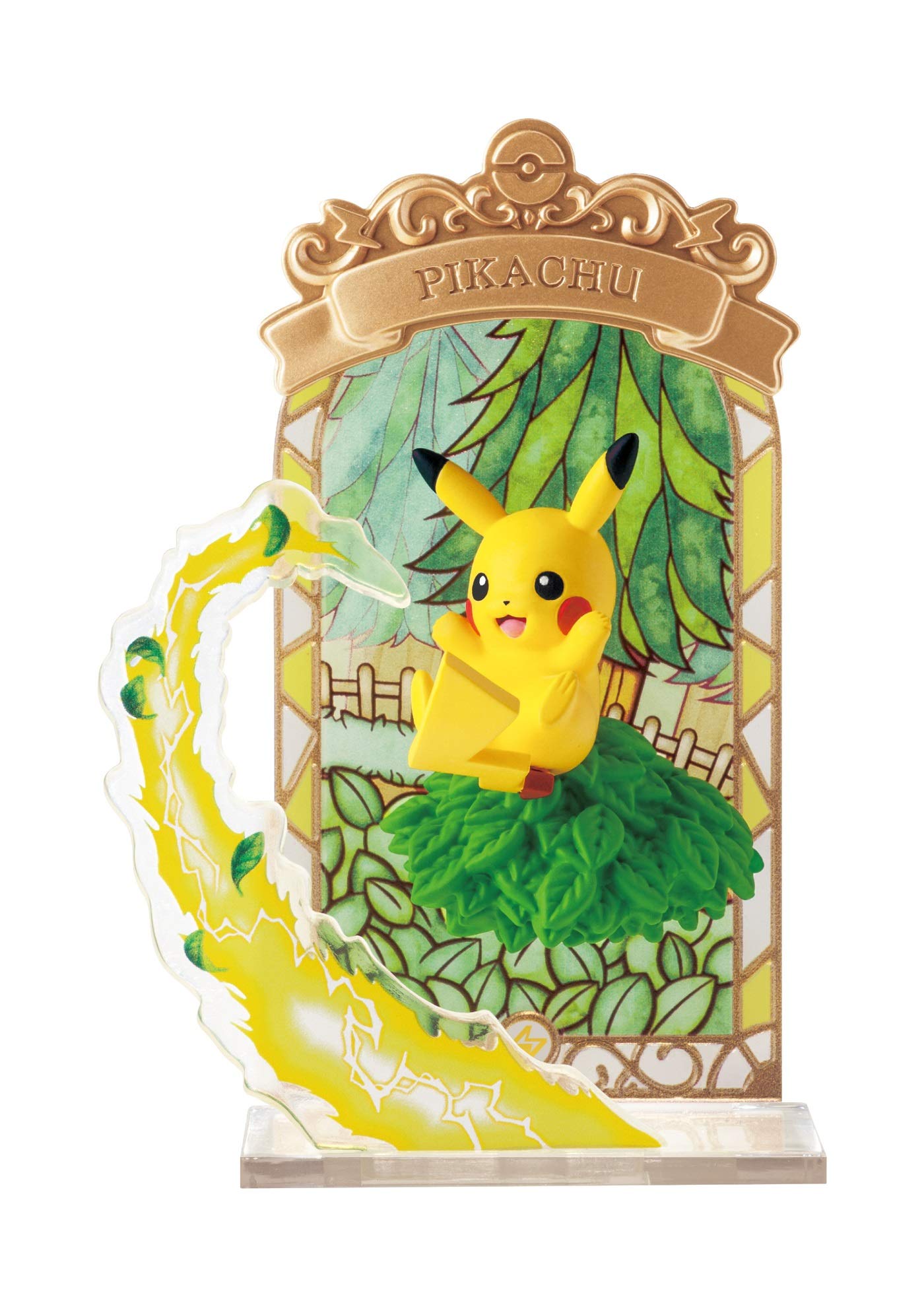 Pokemon Stained Glass Collection - Complete 6-Piece Candy Toy with Gum (Pocket Monster) - Perfect for Collectors, Gifts & Nostalgic Fun