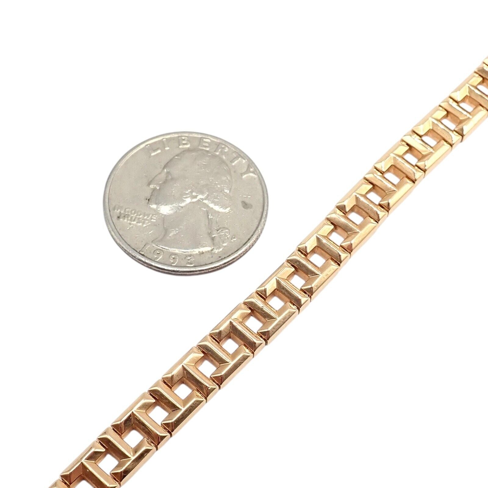 Authentic Tiffany & Co 18k Rose Gold T Chain Link Bracelet for Women - Luxury Jewelry Gift for Anniversary, Birthday & Special Occasions