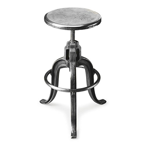 Beaumont Lane 22 Inch Silver Iron Bar Stool - Modern Kitchen Island & Counter Height Stool for Dining & Home Decor