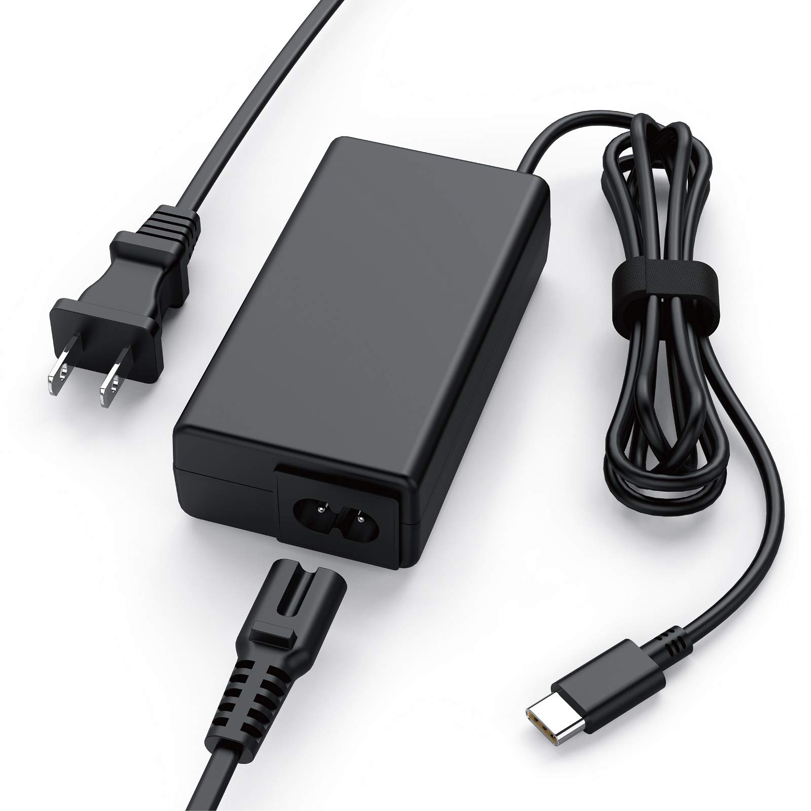 65W USB C Laptop Charger - Fast Charging Power Adapter for Lenovo Thinkpad X1 Carbon/T480s/T490, LG Gram 14/15/16/17, Dell XPS/Latitude 5420/7420/5520, HP/Samsung/Acer/Asus/Google Chromebook - Perfect for Home, Office & Travel Use