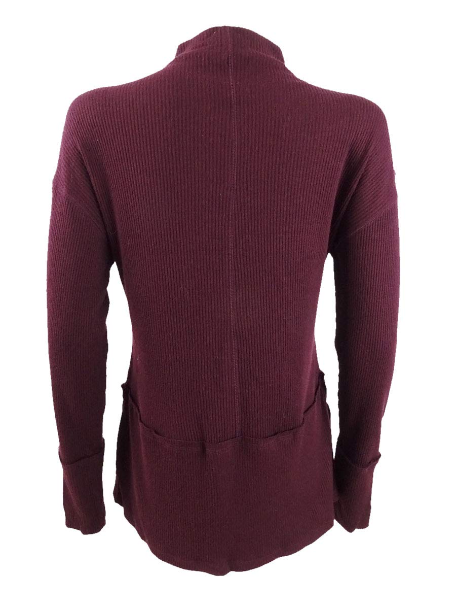 INC International Concepts Women's Ribbed Funnel-Neck Long Sleeve T-Shirt - Soft Stretch Knit Casual Top for Work, Date Night & Everyday Wear