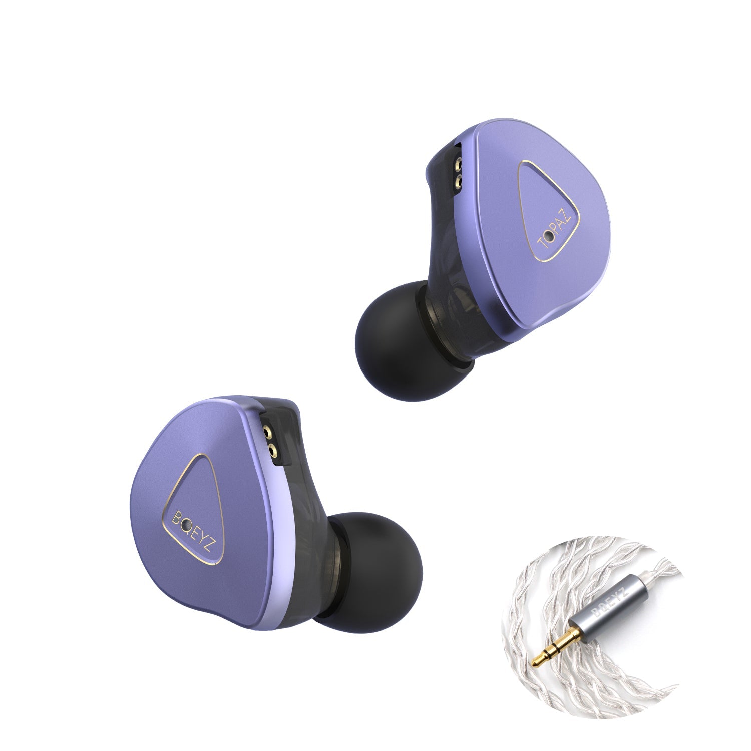 BQEYZ Topaz In-Ear Monitor with Dynamic & Piezoelectric Drivers - High-Fidelity Earphones for Audiophiles, Musicians & Studio Recording