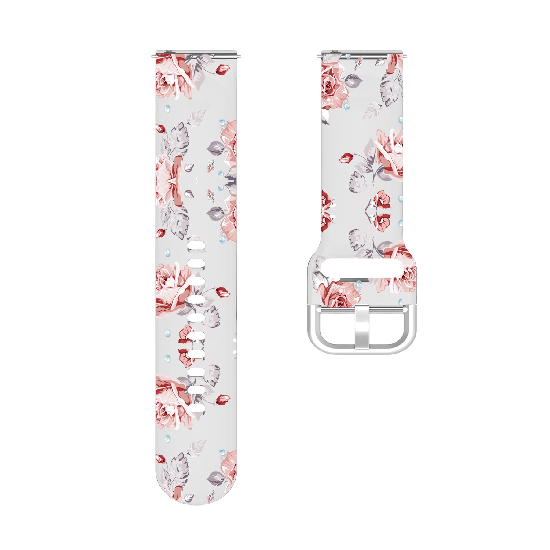 FitTurn Floral Sport Band 22mm - Compatible with Garmin Forerunner 225, Durable Silicone Watch Strap for Women & Men - Perfect for Running, Workouts & Daily Wear
