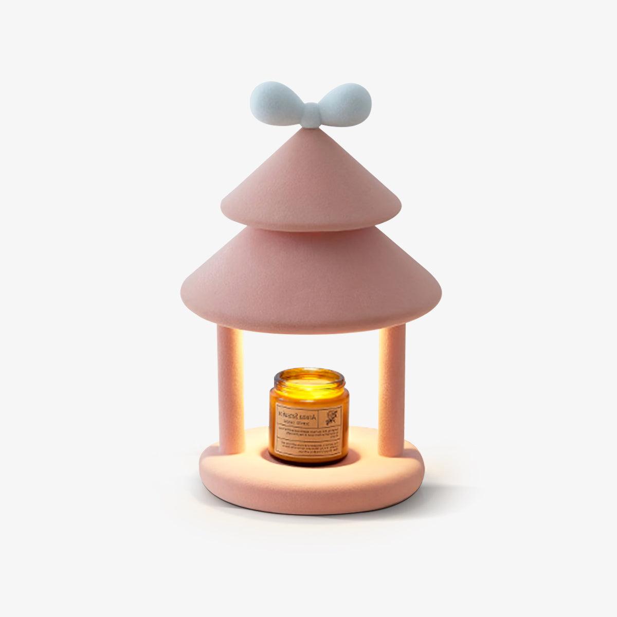 Elegant Bow Tie Cone Table Lamp - Modern Home & Office Lighting Decor for Bedroom, Living Room, or Study - Warm White LED Nightstand Lamp