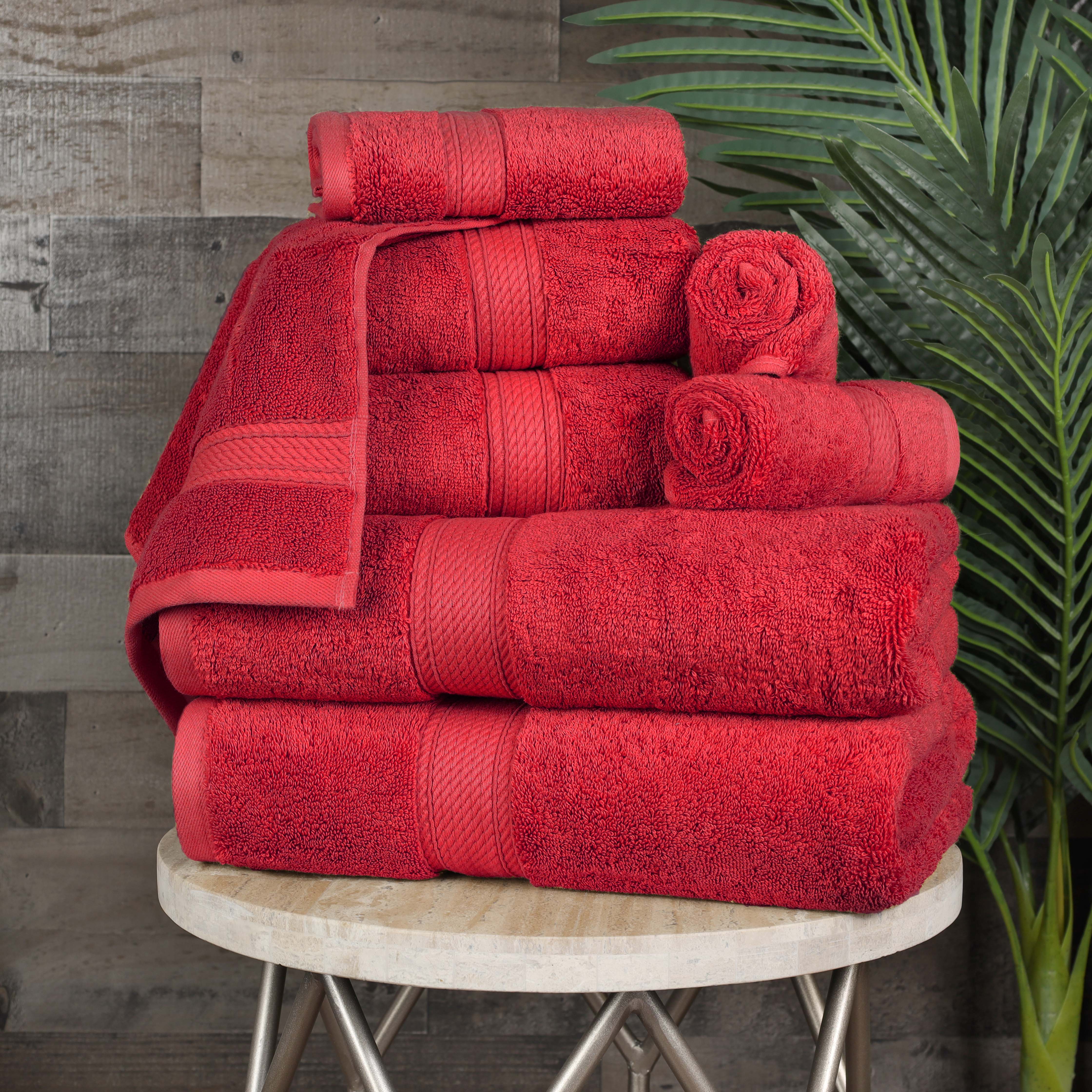 Premium 8-Piece Egyptian Cotton Towel Set - Ultra Soft, Heavyweight & Plush for Bath, Spa & Luxury Home Decor