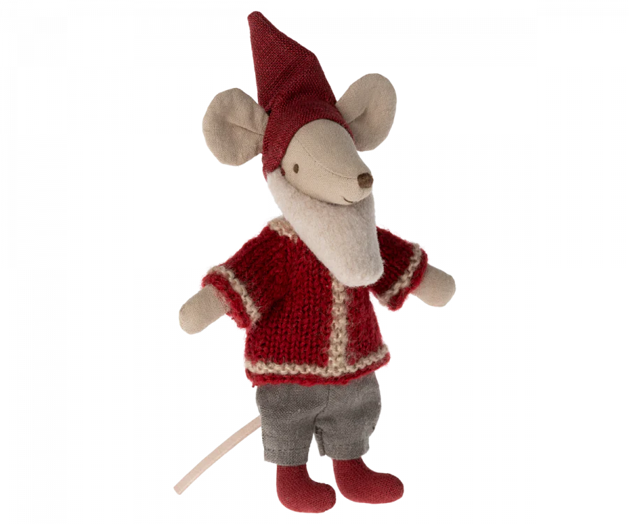 Maileg Santa Mouse - Adorable Christmas Mouse Plush Toy for Kids & Collectors | Perfect Holiday Gift & Festive Home Decor
