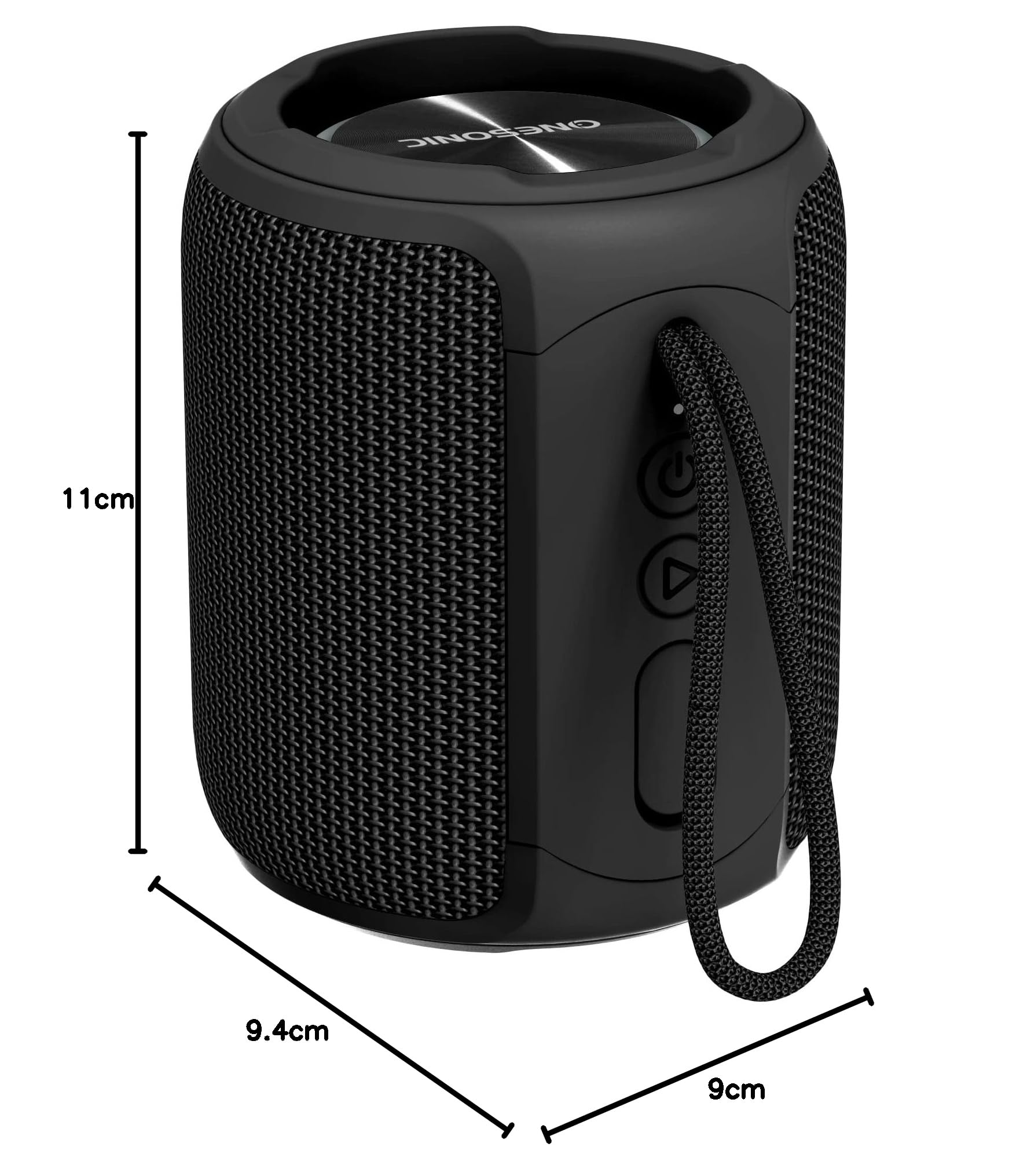 ONESONIC Megamaus Wireless Bluetooth Speaker (Black) - HD Audio, True Wireless Stereo Pairing, IPX7 Waterproof, 10H Playtime, 360° Surround Sound - Perfect for Outdoor Adventures, Pool Parties & Home Entertainment