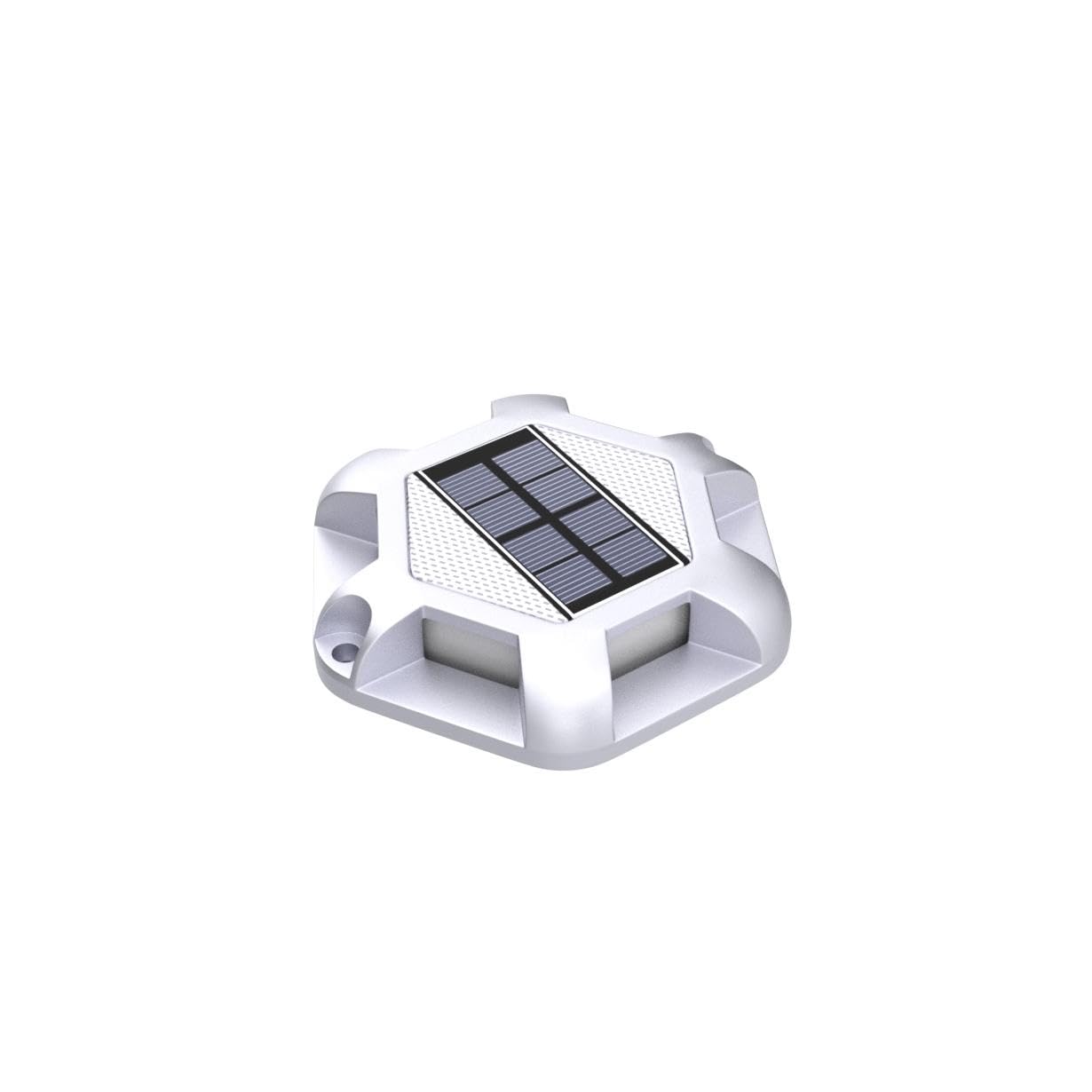 VOLISUN 12-Pack Solar Deck Lights - Waterproof Outdoor LED Aluminum Pathway Lights for Driveway, Sidewalk, Garden, Yard (Warm White & White 2-in-1) - Perfect for Nighttime Safety & Landscape Lighting