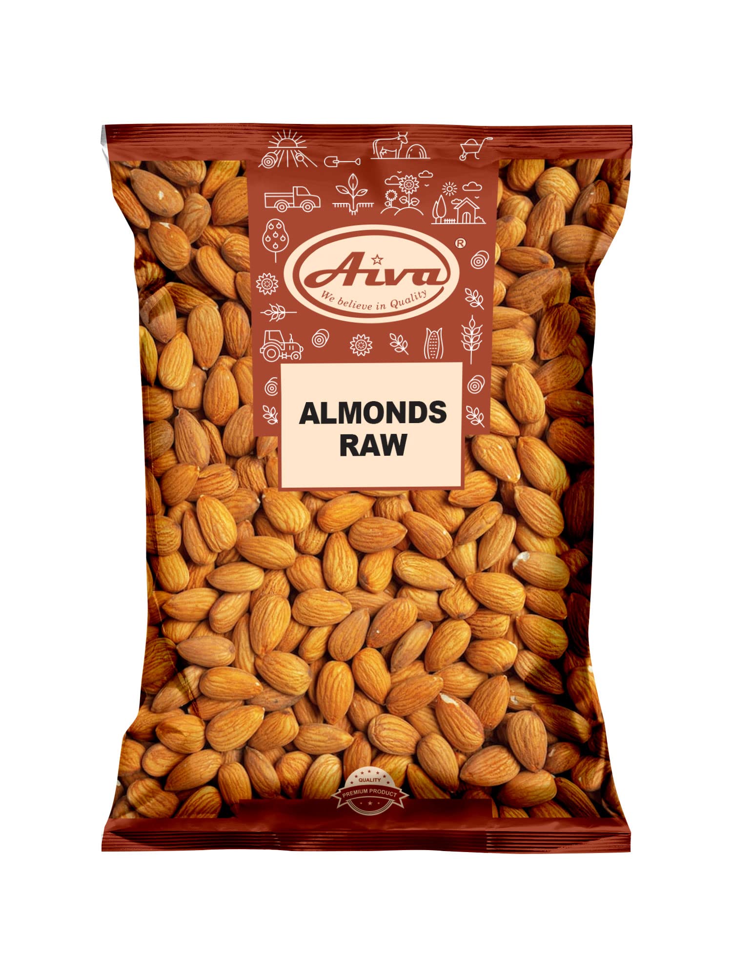 Premium Raw Shelled Almonds, 10 lbs Bulk (Pack of 3) - Non-GMO, Unsalted, Keto & Paleo Friendly - Perfect for Baking, Snacking & Healthy Recipes