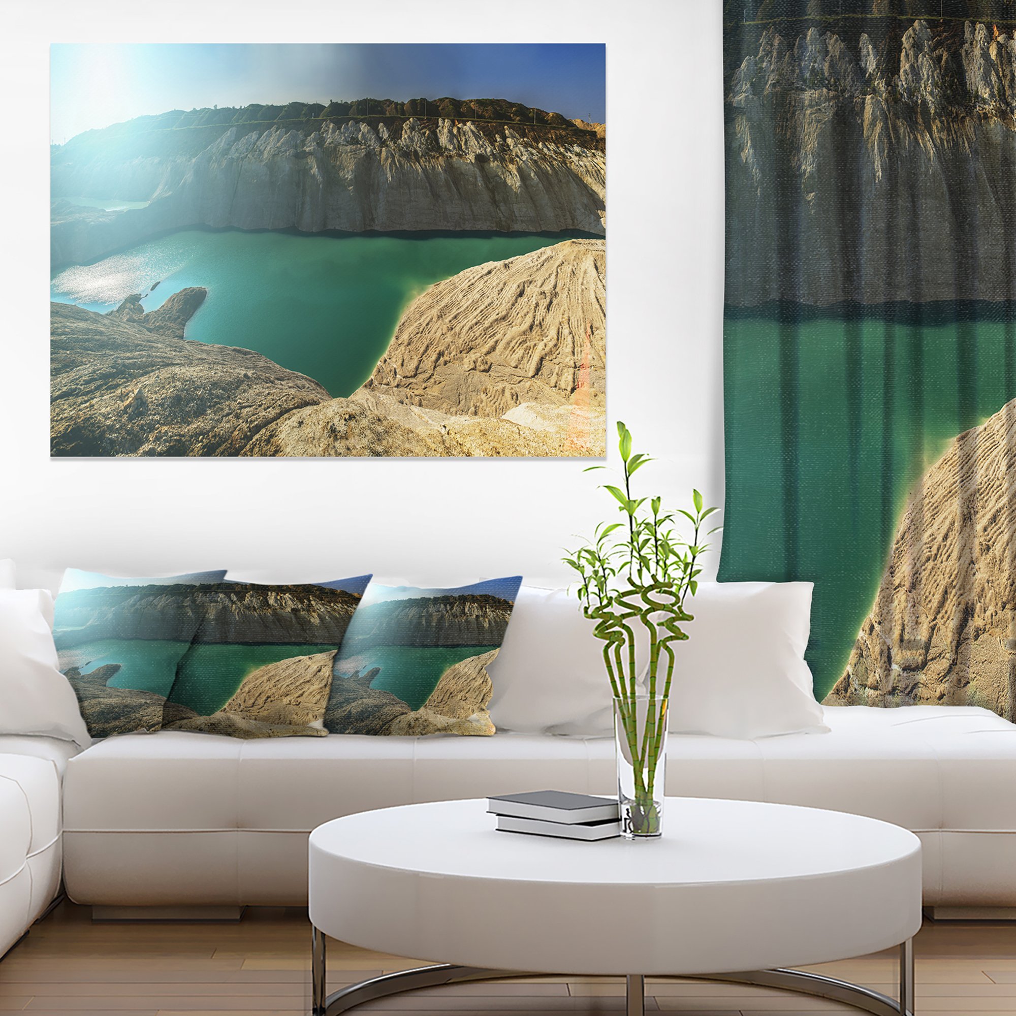Belarus Chalk Quarry Panoramic Landscape Wall Art Print - Perfect for Living Room, Bedroom & Office Decor
