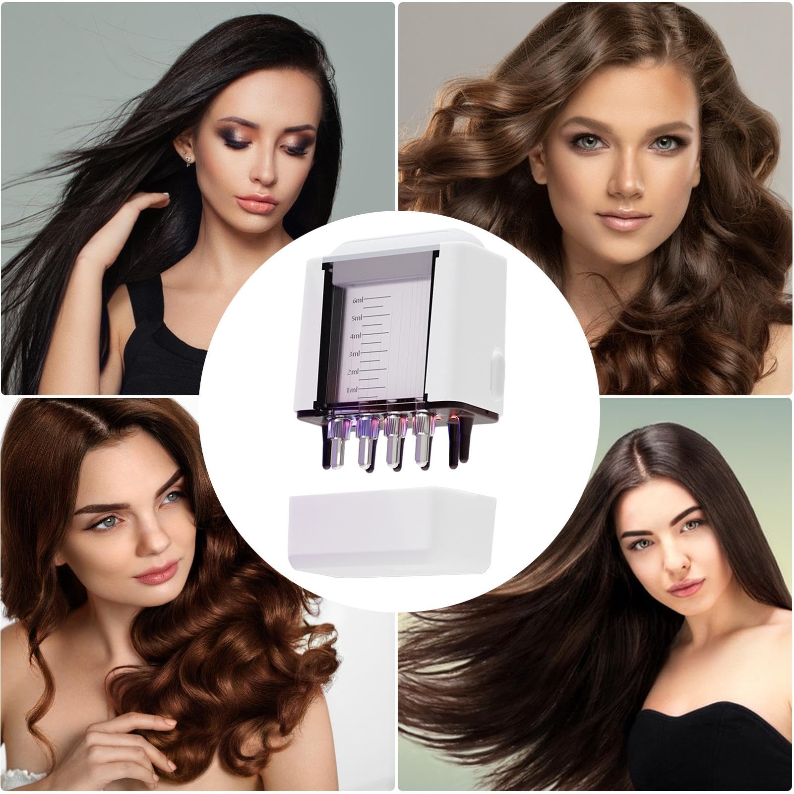 ETUCYNG Electric Scalp Oil Applicator - Hair Growth Comb with Red Light Therapy & High Frequency Vibration, Scalp Massager for Hair Care & Relaxation - Perfect for Home Spa, Salon Treatments & Daily Hair Maintenance