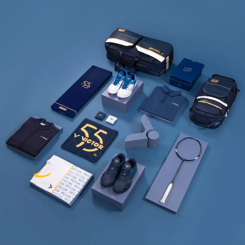 Victor 55th Anniversary Edition BraveSword 12 BRS-12 DLUX Premium Badminton Racket Gift Box - Perfect for Professional Players & Tournament Competitions