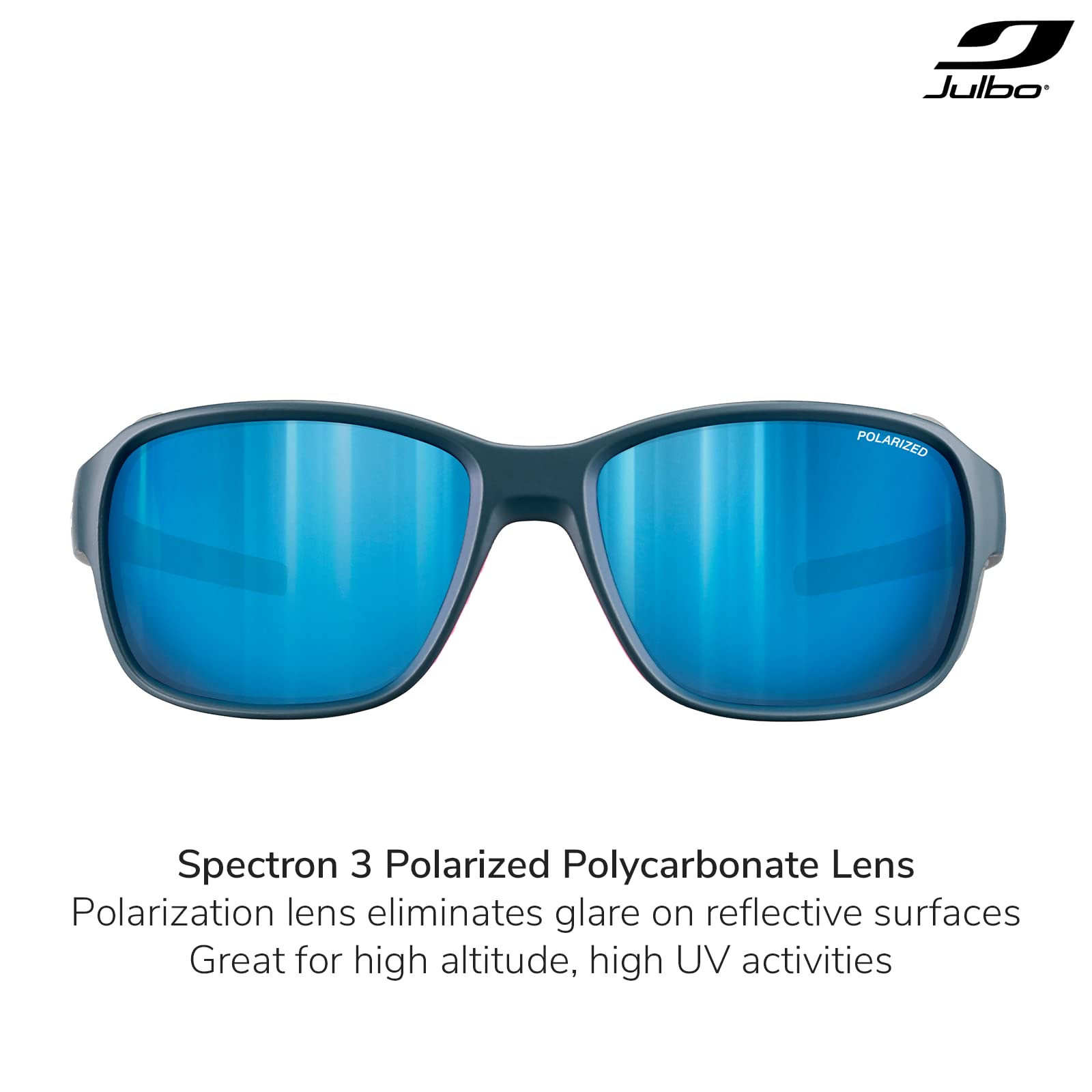 Julbo Modern Rectangular Sunglasses - UV Protection Polarized Lenses for Men & Women | Perfect for Driving, Beach, and Outdoor Activities