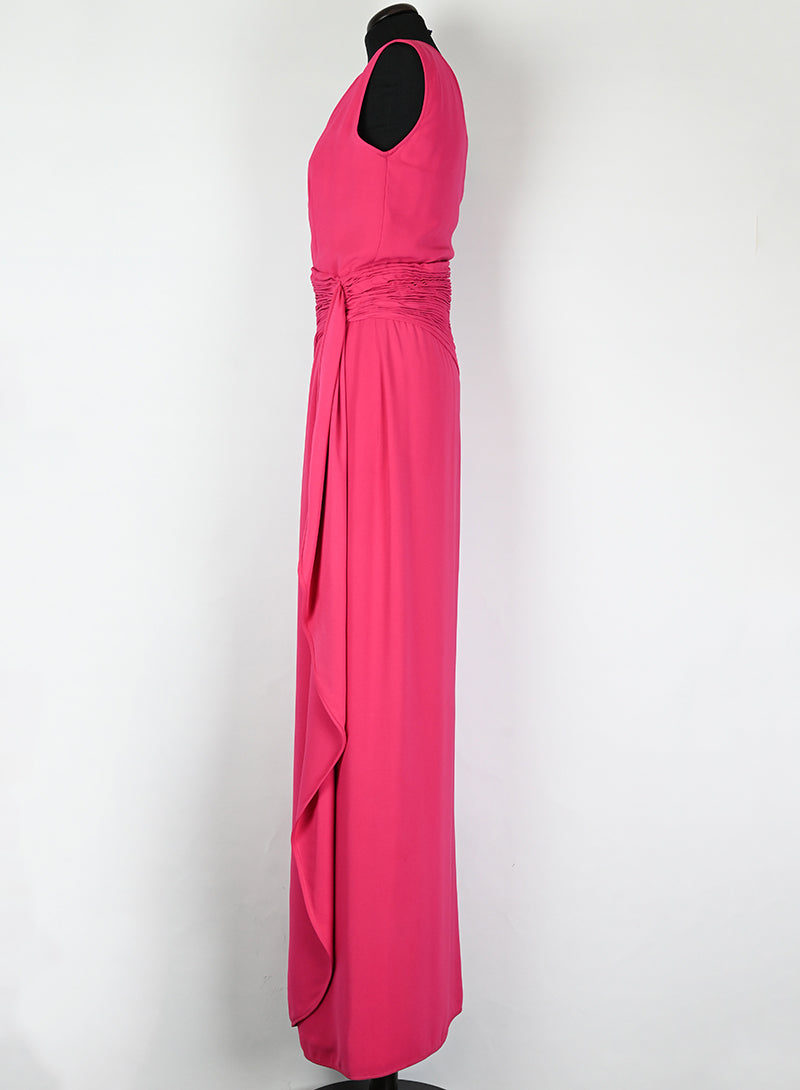 Valentino Fuchsia One-Shoulder Long Dress Size 42 - Perfect for Evening Galas, Red Carpet Events & Special Occasions