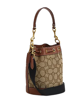 Coach Disney X Coach Mini Dempsey Bucket Bag - Signature Jacquard with Mickey Mouse Print - Perfect for Disney Fans, Casual Outings & Gift Giving