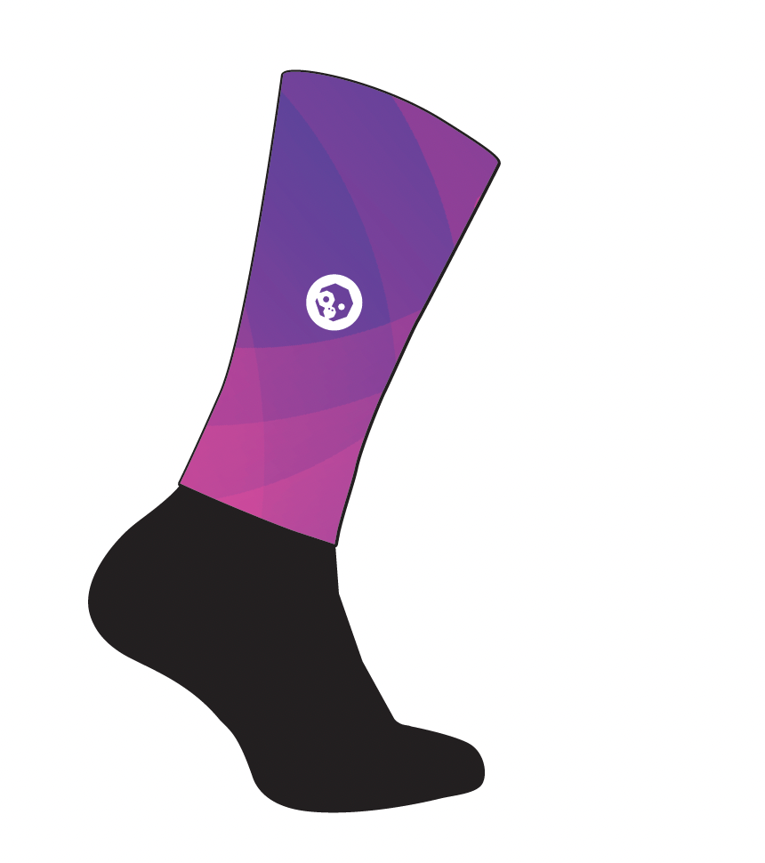Premium NZ Northern Tour AERO Performance Socks - Breathable & Moisture-Wicking Athletic Socks for Running, Hiking & Travel - Purple
