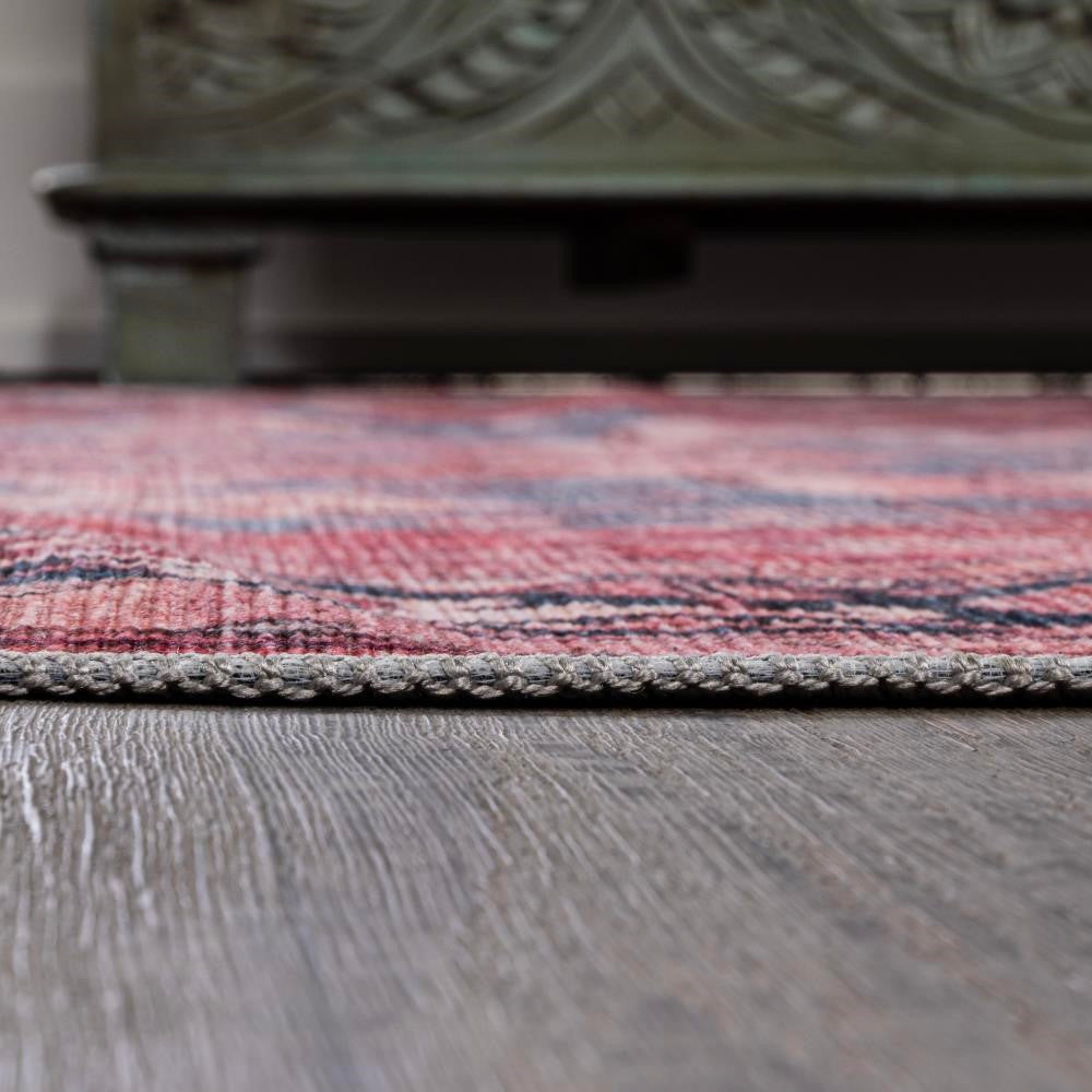 Maris Ornate Medallion Washable Area Rug - Non-Slip Living Room Carpet, Bedroom Decor, Home Office Floor Mat | Soft & Durable for High Traffic Areas
